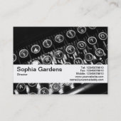 Texturband V2 - Vintage Schreibmaschine Visitenkarte (Rückseite)