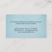 Texturblau Visitenkarte (Rückseite)