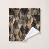 Texturbraune Farbe mit Beige Badhandtuch Set (Waschlappen)