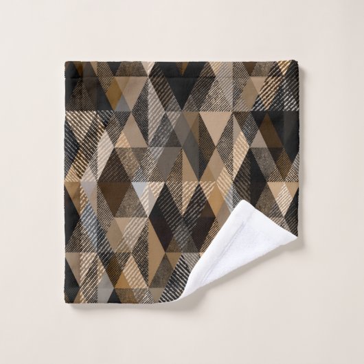 Texturbraune Farbe mit Beige Badhandtuch Set (Waschlappen)