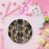 Texturbraune Farbe mit Beige Pappteller (Party)