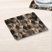 Texturbraune Farbe mit Beige Rechteckiger Pappuntersetzer (angewinkelt)