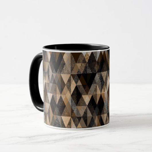 Texturbraune Farbe mit Beige Tasse (Vorderseite Links)