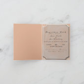 Texturdruck aus rosa Stoff Einladung (Innenseite)