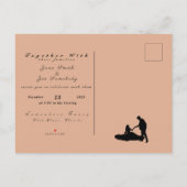 Texturdruck aus rosa Stoff Einladungspostkarte (Rückseite)