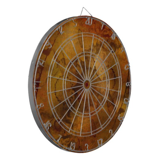 texture-594545 OLD WORLD MAP REISE GOLDEN TREASUR Dartscheibe (Vorderseite Links)