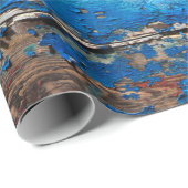 Texture background blue wood geschenkpapier (Rolleneckpunkt)