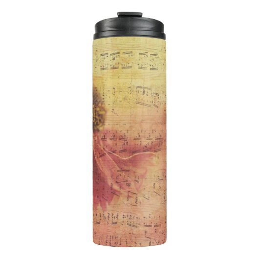 Texture background paper blossom thermosbecher (Vorderseite)
