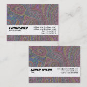 Texture Band - psychedelischer Rock Visitenkarte (Vorne/Hinten)