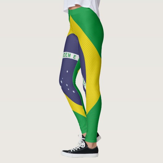 Texture Brazil Flag Legierung Leggings (Links)