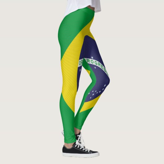 Texture Brazil Flag Legierung Leggings (Rechts)