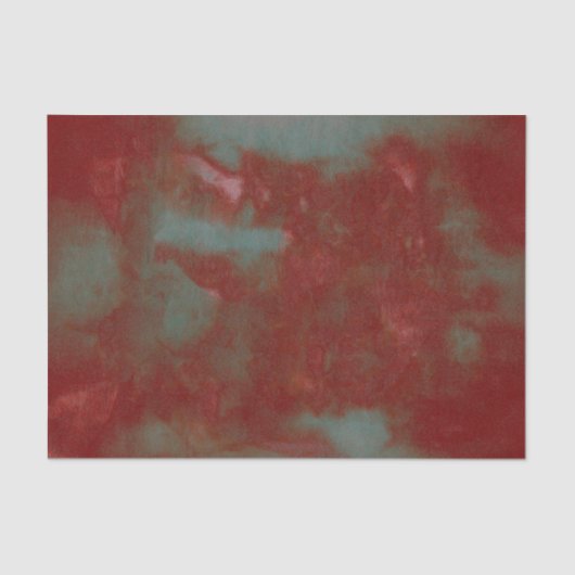 Texture Burgundy Green Rustic Vintag Abstrakt Seidenpapier (Vorderseite)