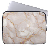 Texture Electronics Bag aus weißem und goldenem Ma Laptopschutzhülle (Vorderseite)