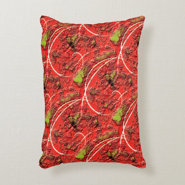 Texture in some living coral with tea green faults dekokissen (Vorderseite(Vertikal))