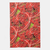 Texture in some living coral with tea green faults geschirrtuch (Vertikal)