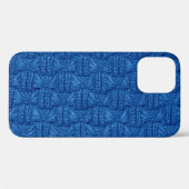 Texture knitting. Blue pullover. Pattern fabric ma Case-Mate iPhone Hülle (Rückseite (Horizontal))