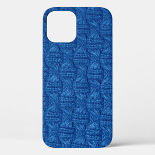 Texture knitting. Blue pullover. Pattern fabric ma Case-Mate iPhone Hülle