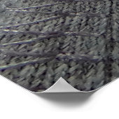 texture of gray fabric with abstract drawings and  poster (Ecke)