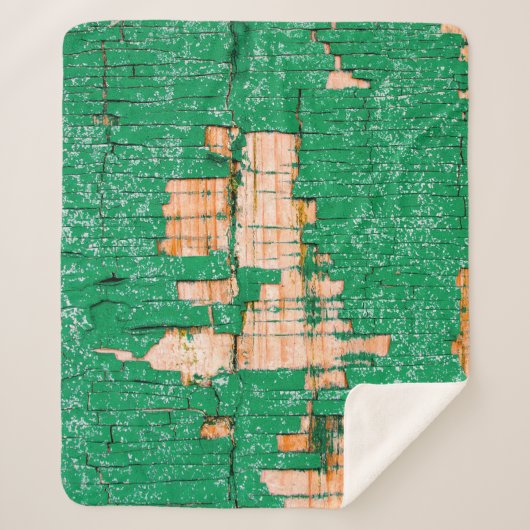 Texture of old wooden fence with shabby paint. Gre Sherpadecke (Vorderseite)