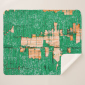 Texture of old wooden fence with shabby paint. Gre Sherpadecke (Vorderseite (Horizontal))