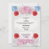 Texture Simple Floral Islamische Hochzeit Einladun Einladung (Vorderseite)