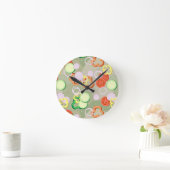 Texture With Slices Of Vegetables Runde Wanduhr (Zuhause)