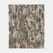 Textured Blended Army Camouflage Hund Fleecedecke (Vorderseite)