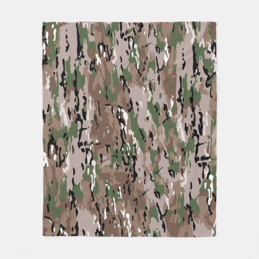 Textured Blended Army Camouflage Hund Fleecedecke (Vorderseite)