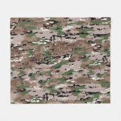 Textured Blended Army Camouflage Hund Fleecedecke (Vorderseite (Horizontal))