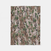Textured Blended Army Camouflage Hund Fleecedecke (Vorderseite)