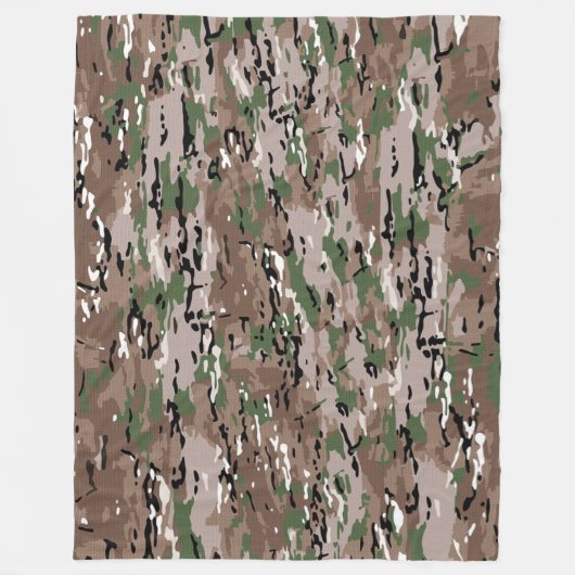 Textured Blended Army Camouflage Hund Fleecedecke (Vorderseite)