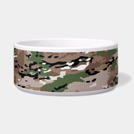 Textured Blended Army Camouflage Hund Napf