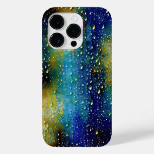 Textured Blue Yellow Aqua Crisp Fun Vivid Muster Case-Mate iPhone 14 Pro Hülle