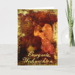 Textured Christmas Angel Card Feiertagskarte