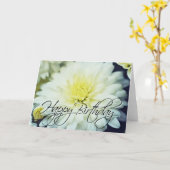 Textured Chrysanthemum Happy Birthday Karte (Gelbe Blume)