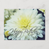 Textured Chrysanthemum Happy Birthday Postkarte (Vorderseite)