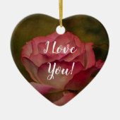 Textured Deep Pink Rose Ornament (Vorne)