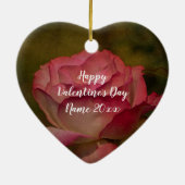 Textured Deep Pink Rose Ornament (Hinten)