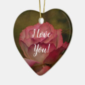 Textured Deep Pink Rose Ornament (Links)