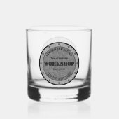 Textured Effect Shop Workshop Shed Man Cave Rocks Whiskyglas (Vorderseite)