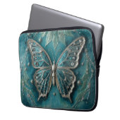 Textured Floral Art – Soft Nature Flower Design Laptopschutzhülle (Vorderseite Links)