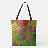 "Textured Florals" (groß) Schulter-Tote Tasche (Vorderseite)