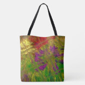 "Textured Florals" (groß) Schulter-Tote Tasche (Rückseite)