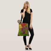 "Textured Florals" (groß) Schulter-Tote Tasche (Am Model)