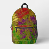 "Textured Florals" (Print Cut Sew Bag) Backpack Bedruckter Rucksack (Vorderseite)