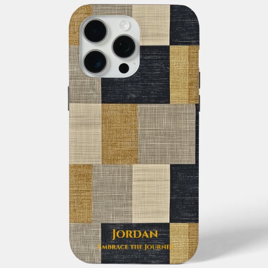Textured Geometric Patchwork - Minimalismus Case-Mate iPhone Hülle (Rückseite)