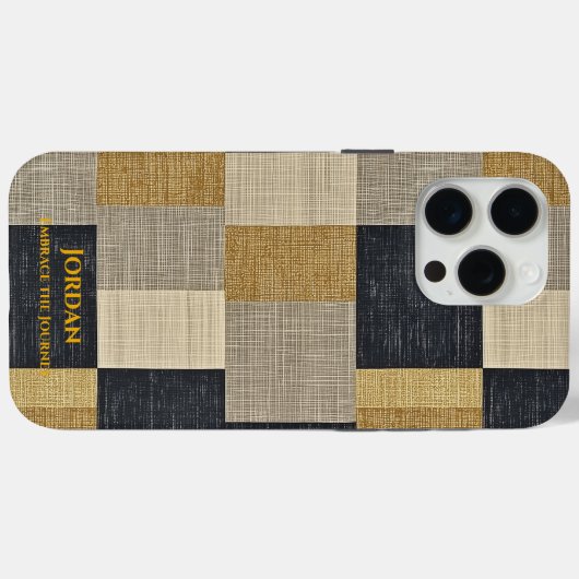 Textured Geometric Patchwork - Minimalismus Case-Mate iPhone Hülle (Rückseite (Horizontal))