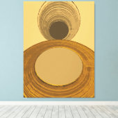 Textured Gold Abstract Geometric Contemporary Leinwanddruck (Insitu (Holzboden))