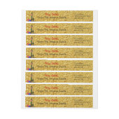 Textured Gold Frohe Weihnachts-Elf-Rücksendeadress (Bogen)