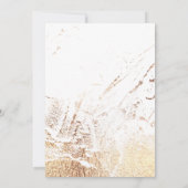 Textured Gold Imitate Foil Elegante Hochzeit Einla Einladung (Rückseite)